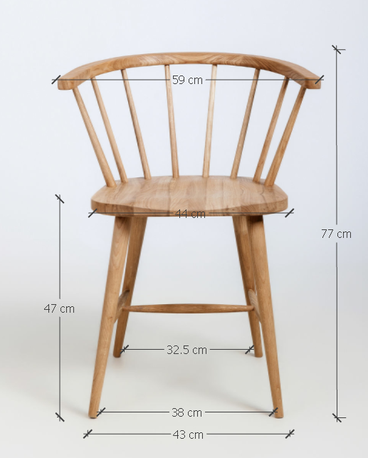 Veskor Cadeira em carvalho maciço da coleção Selma Mobiliário nórdico com um design moderno Mobel.Store