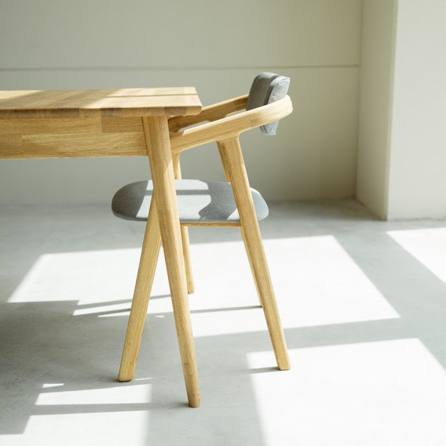  VESKOR Mesa de jantar extensível retangular em madeira maciça de carvalho sustentável