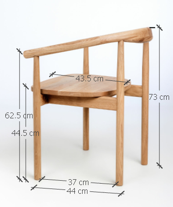 VESKOR Cadeira estofada em carvalho maciço da coleção Lea Mobiliário nórdico com um design moderno Mobel.Store