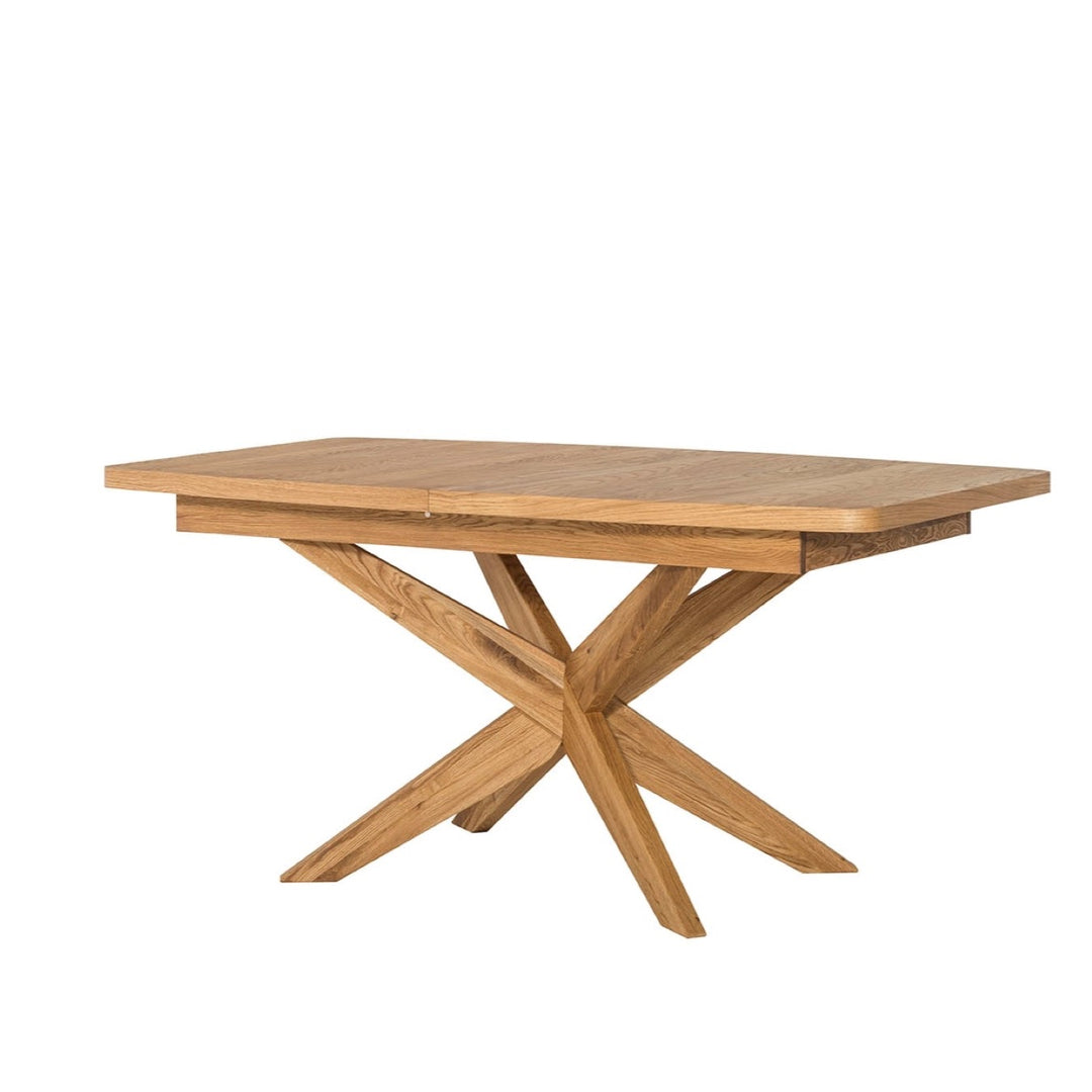 VESKOR Mesa de jantar extensível em madeira de carvalho da coleção Velle Mobiliário nórdico com um design moderno