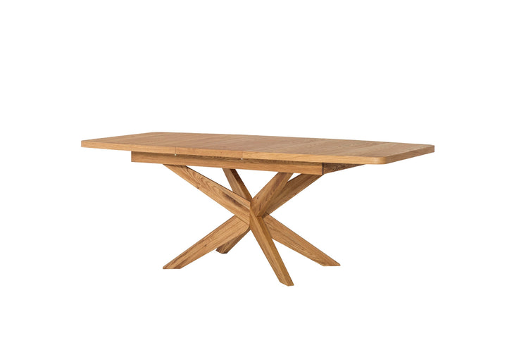 VESKOR Mesa de jantar extensível em madeira de carvalho da coleção Velle Mobiliário nórdico com um design moderno