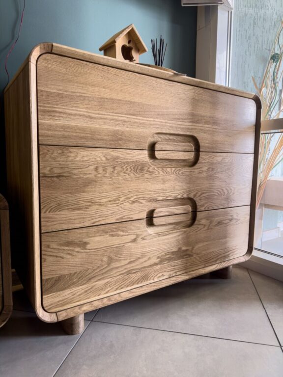 VESKOR Deo Cómoda em madeira de carvalho maciço mobiliário nórdico moderno