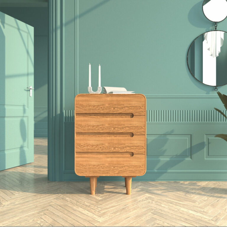 VESKOR Amandi cómoda mobiliário nórdico moderno madeira maciça de carvalho