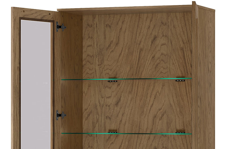 Vitrina rústica em carvalho oleado COZY 12, 95×200×42 cm | VESKOR