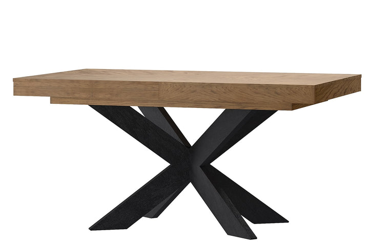 Mesa de jantar extensível em carvalho rústico oleado COZY 39, 160-210x95×79 cm | VESKOR