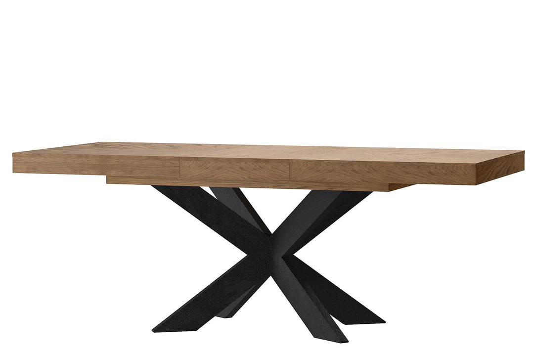 Mesa de jantar extensível em carvalho rústico oleado COZY 39, 160-210x95×79 cm | VESKOR