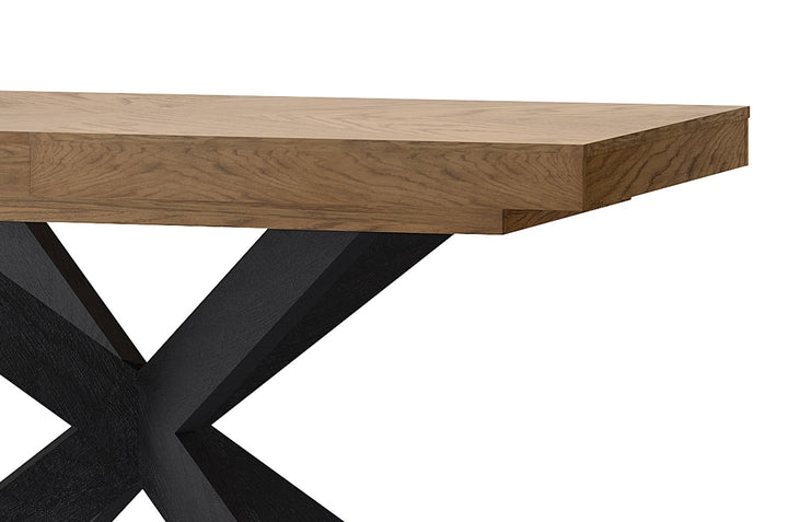 Mesa de jantar extensível em carvalho rústico oleado COZY 39, 160-210x95×79 cm | VESKOR