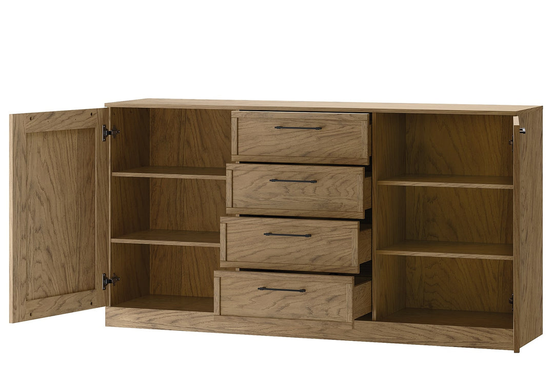 COZY 47 cómoda em carvalho rústico oleado, 170x90x42 cm | VESKOR