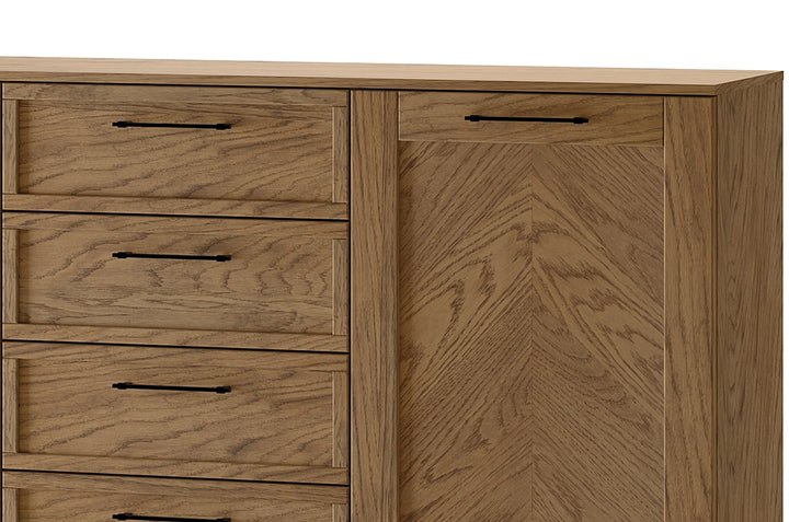 COZY 47 cómoda em carvalho rústico oleado, 170x90x42 cm | VESKOR