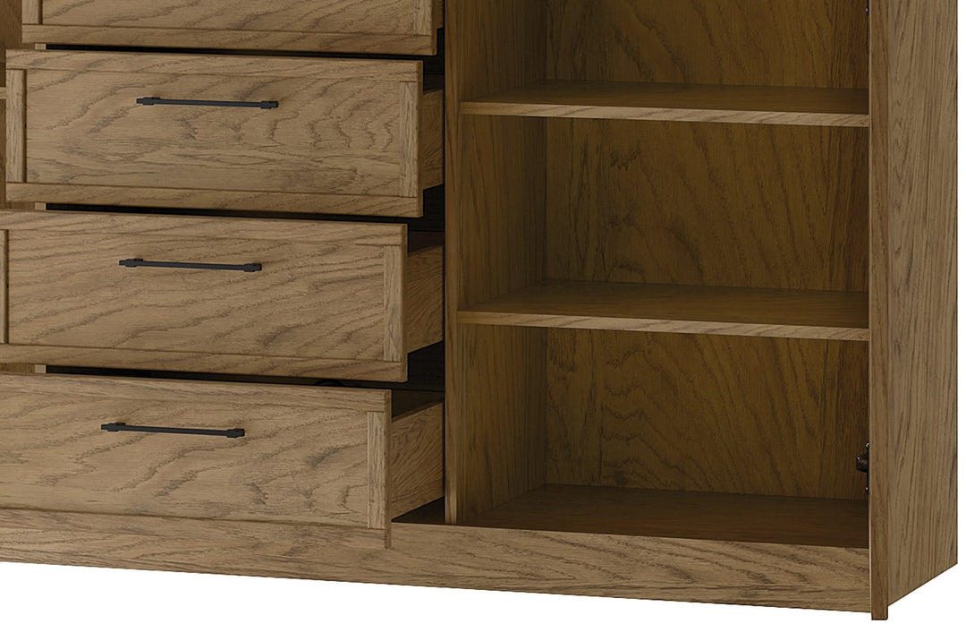 COZY 47 cómoda em carvalho rústico oleado, 170x90x42 cm | VESKOR