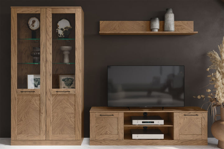 Prateleira rústica em carvalho oleado COZY 35, 140x22x22 cm | VESKOR