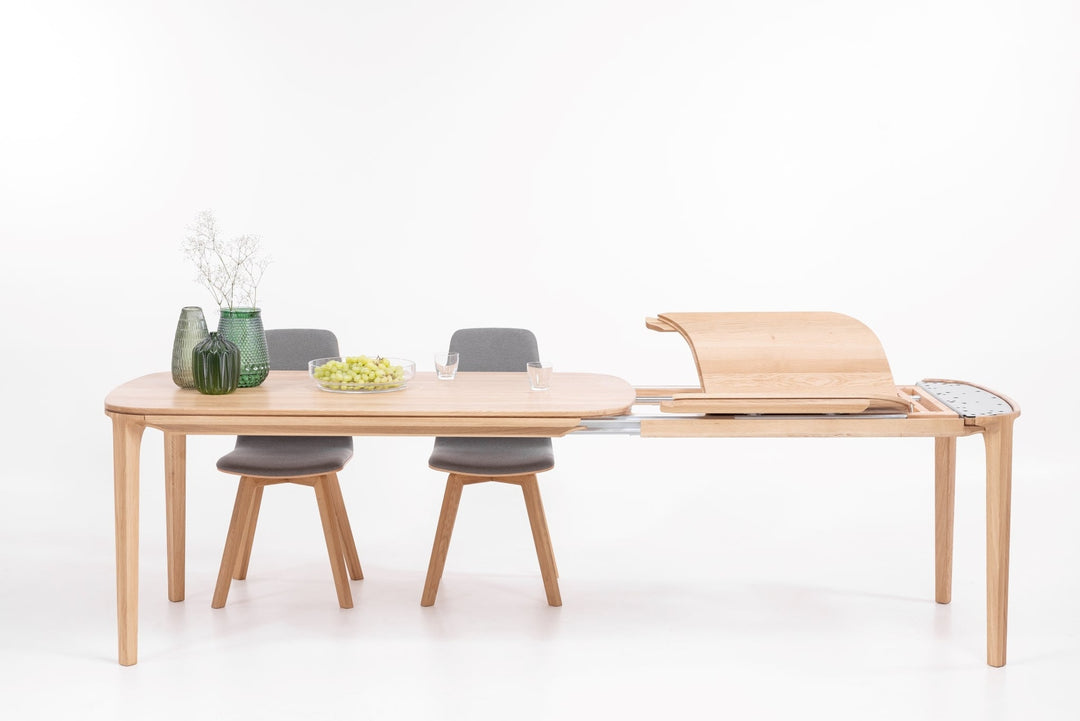 Mesa de jantar extensível em madeira maciça de faia ou carvalho IKONA | KARPIS