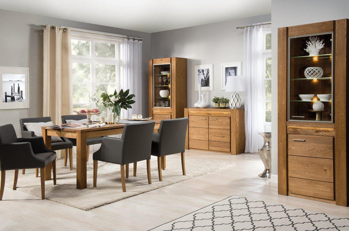 Mesa de jantar extensível em madeira de carvalho VELVET 40, 160-250x90x78 cm | VESKOR