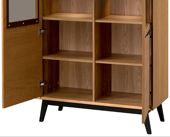 Armário expositor em carvalho mel LAZURE 12, 95×42×195 cm | VESKOR