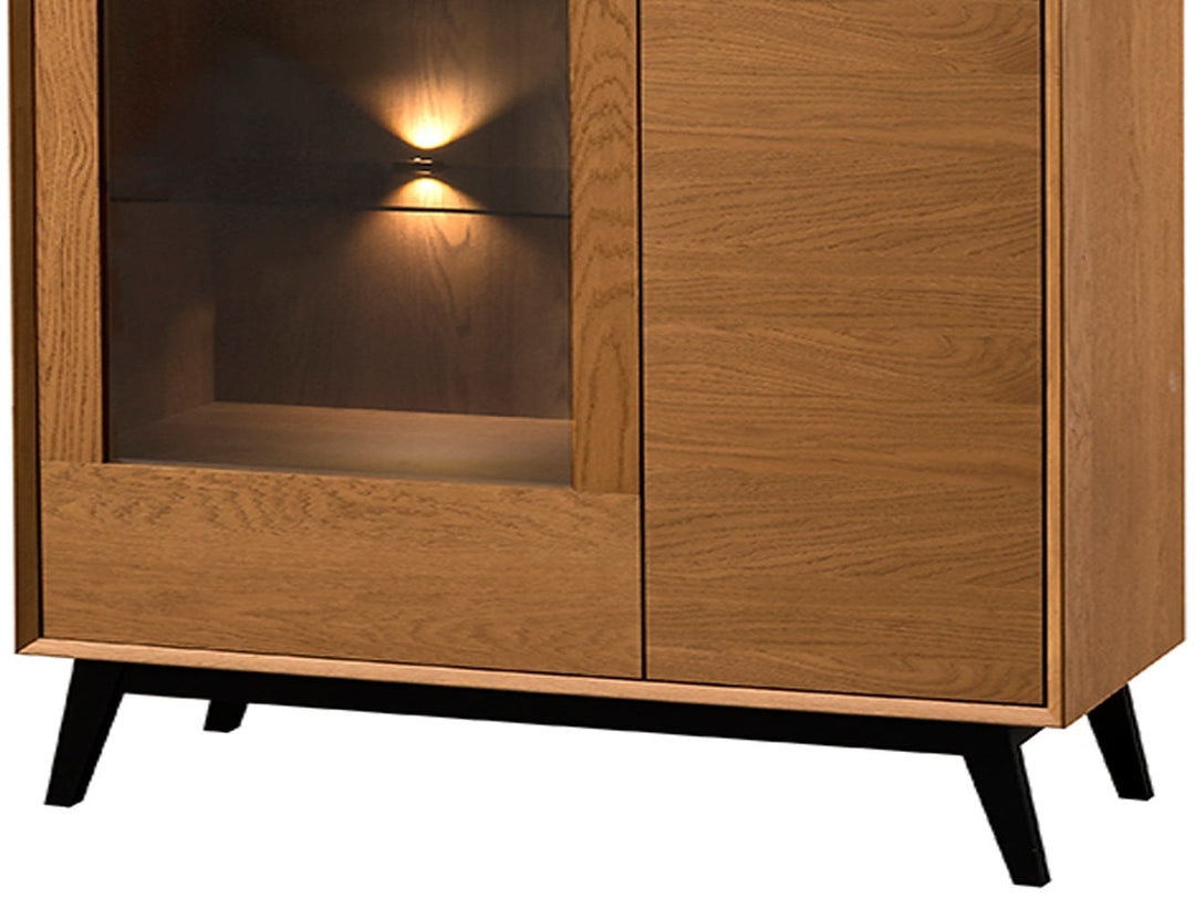 Armário expositor em carvalho mel LAZURE 15, 95×42×125 cm | VESKOR