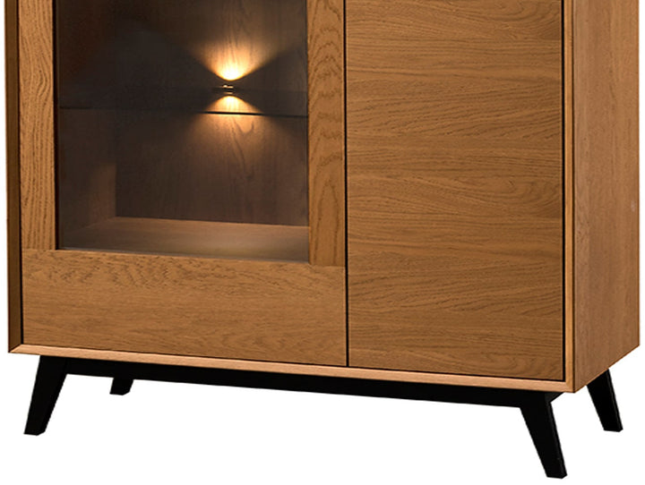 Armário expositor em carvalho mel LAZURE 15, 95×42×125 cm | VESKOR