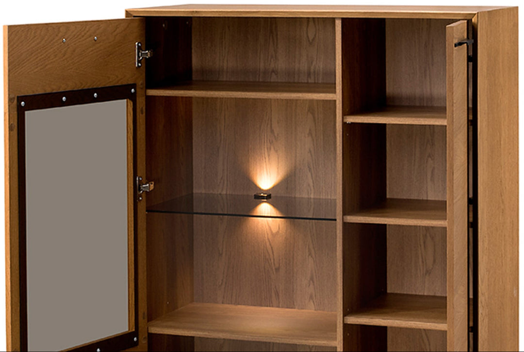 Armário expositor em carvalho mel LAZURE 15, 95×42×125 cm | VESKOR