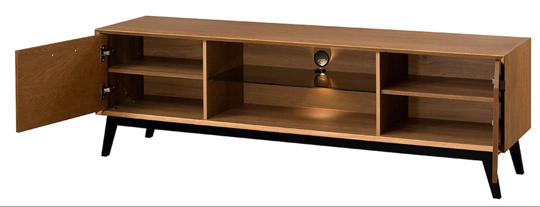 Suporte de TV em carvalho mel LAZURE 25, 180×55×42 cm | VESKOR