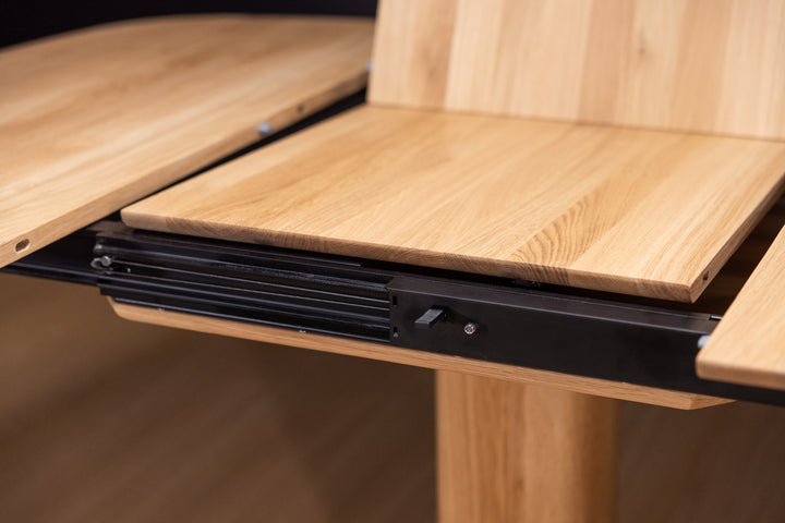 Mesa de jantar extensível em madeira maciça LUNA | KARPIS