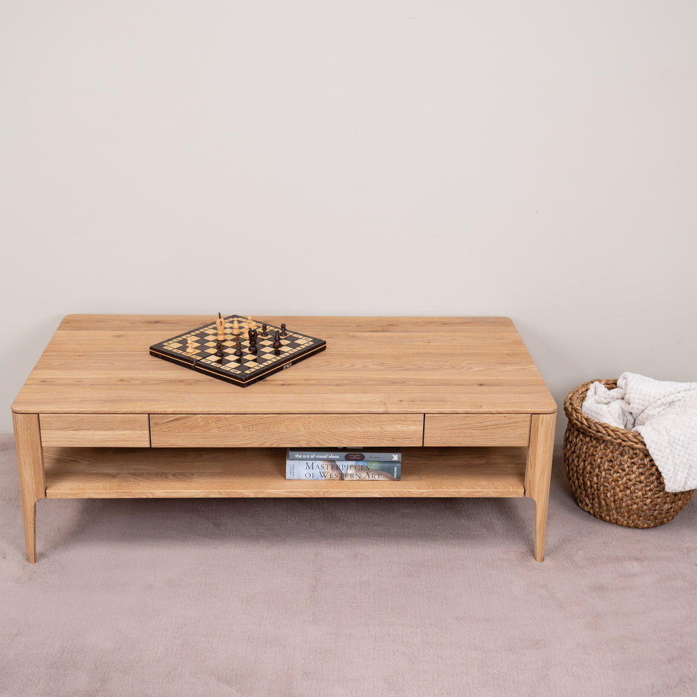 Mesa de centro em carvalho maciço Narvik, 120х60х40 cm. | VESKOR