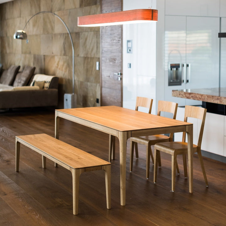 Mesa de jantar extensível em madeira maciça CREATIV | KARPIS