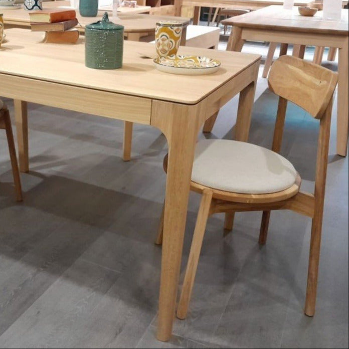 Mesa de jantar em carvalho maciço faia sustentável karpis mobel.store
