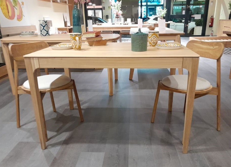 Mesa de jantar em carvalho maciço faia sustentável karpis mobel.store