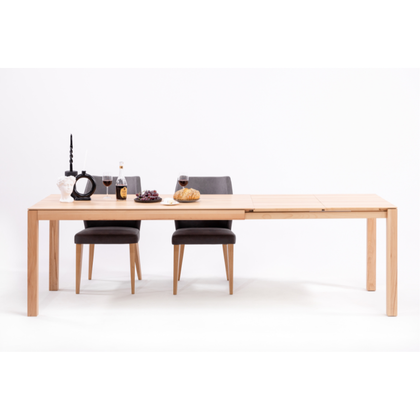 Mesa de jantar extensível em madeira maciça VERDI | KARPIS