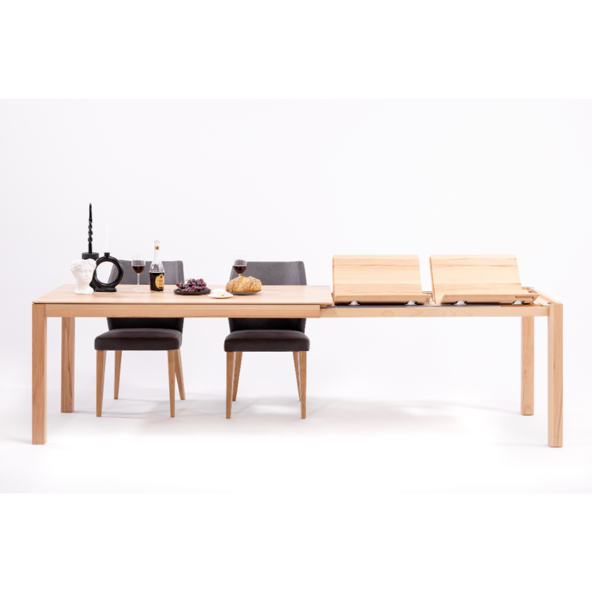 Mesa de jantar extensível em madeira maciça VERDI | KARPIS