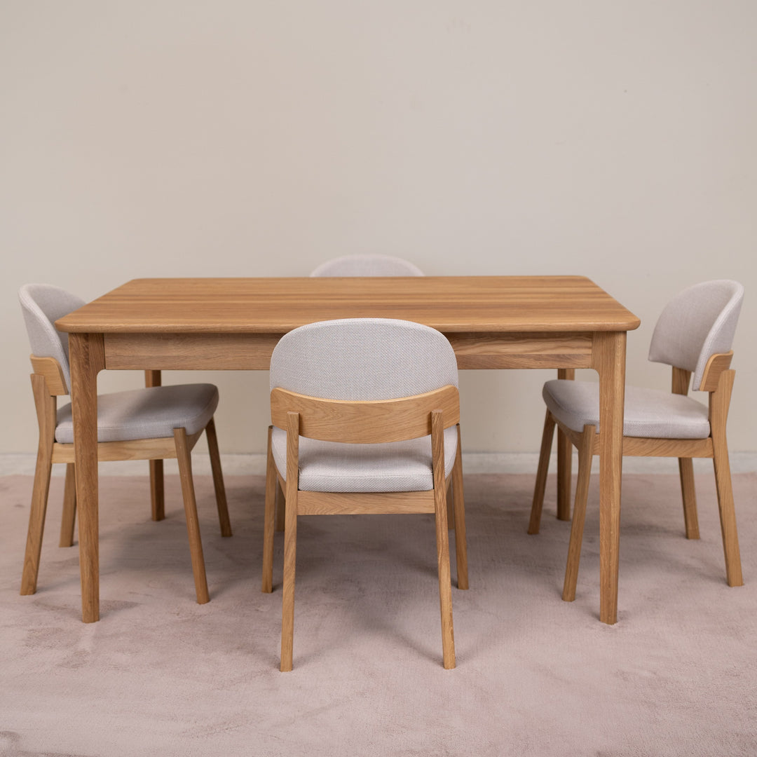 Mesa de jantar extensível em carvalho maciço ASTRID | VESKOR