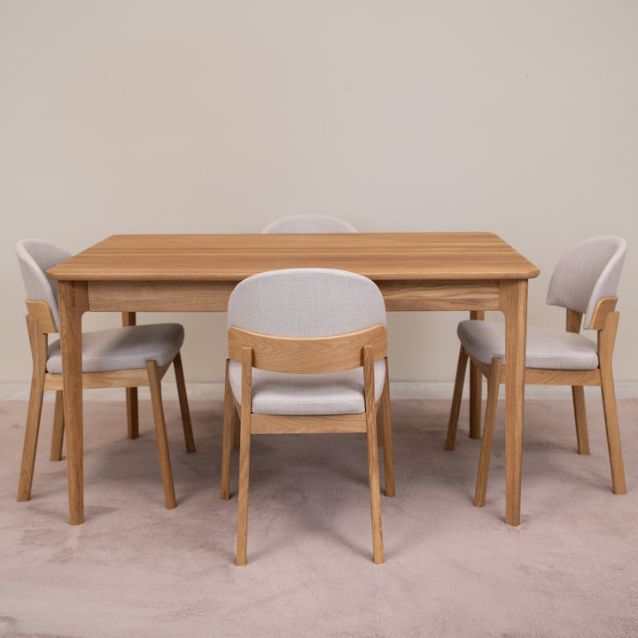Mesa de jantar extensível em carvalho maciço ASTRID | VESKOR