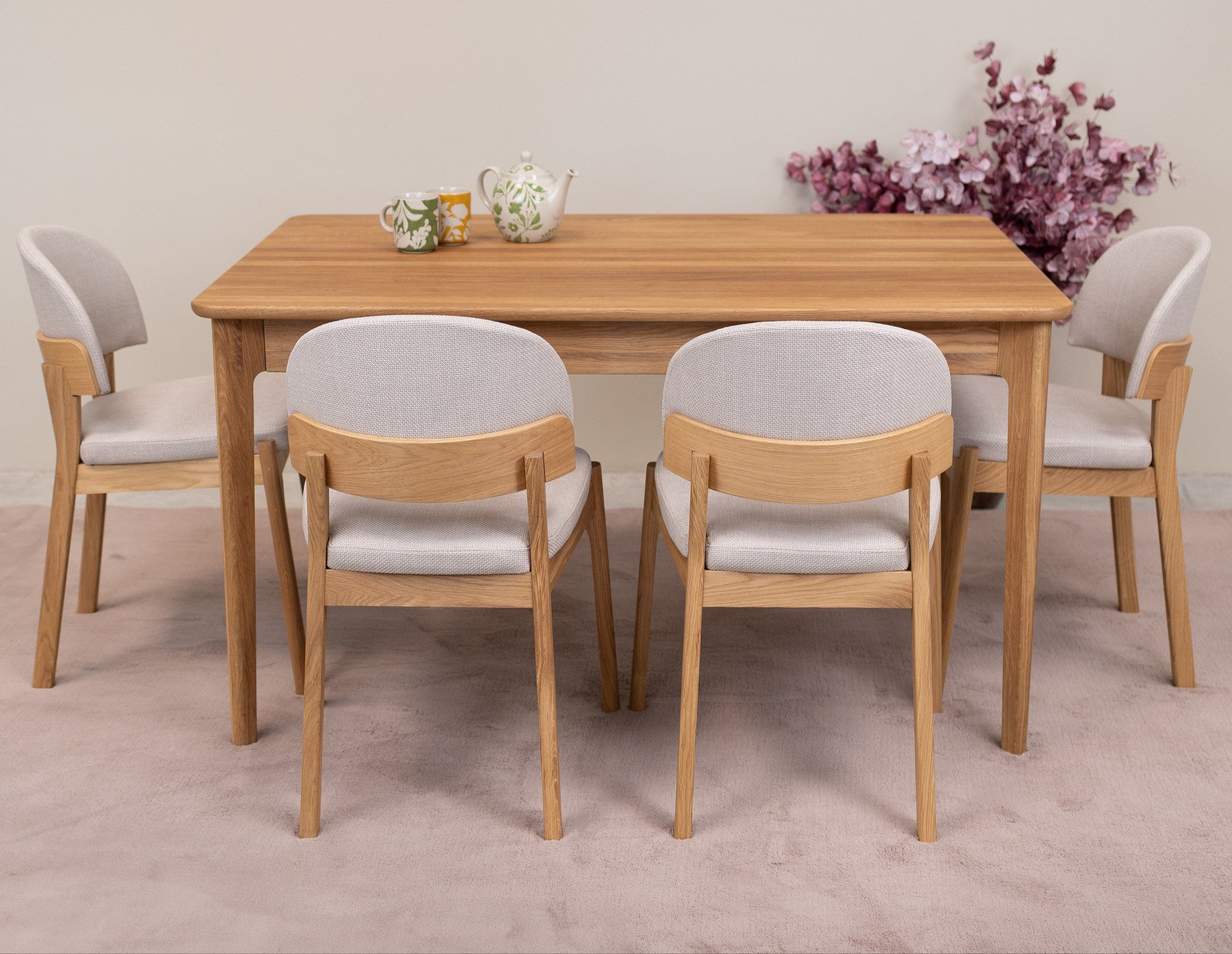 Mesa de jantar extensível em carvalho maciço ASTRID | VESKOR