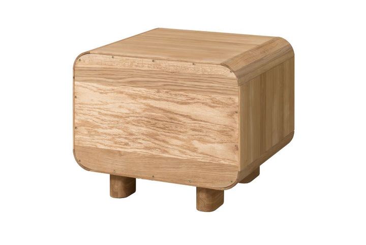 Mesa de cabeceira VESKOR Deo em madeira de carvalho maciço Mobiliário nórdico moderno