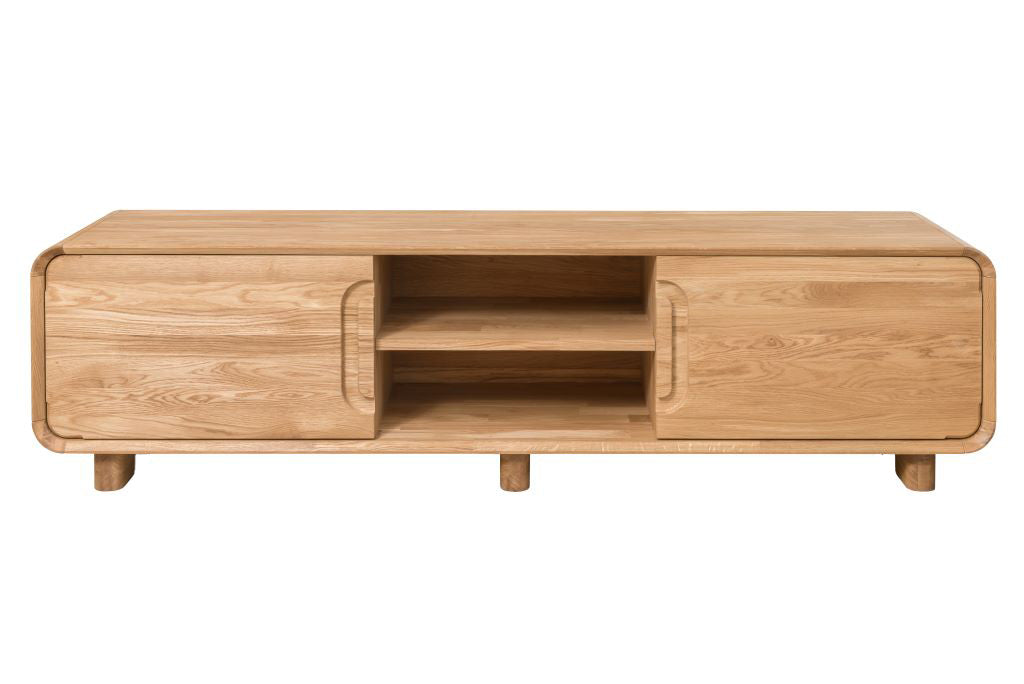 Armário para televisão VESKOR Deo em madeira de carvalho maciço Mobiliário nórdico moderno