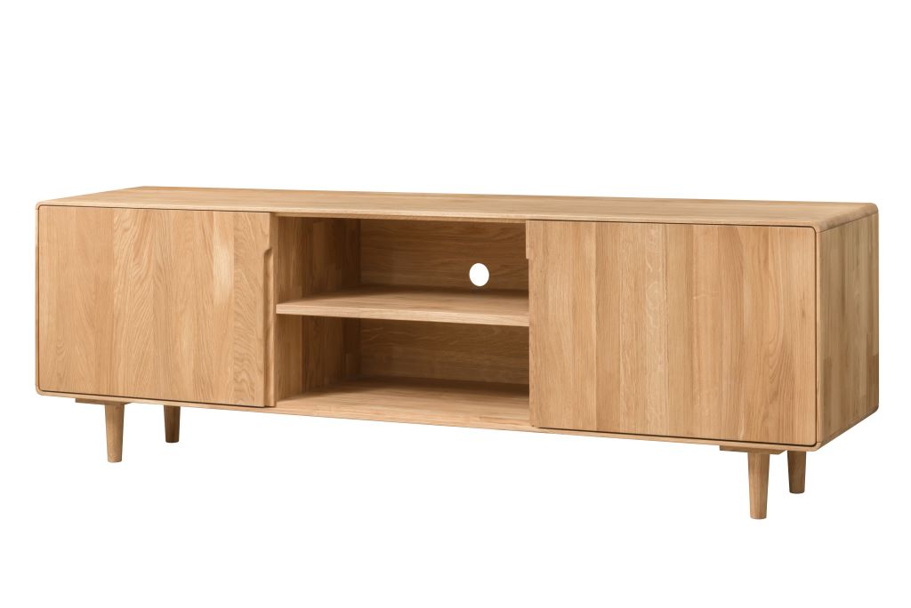 VESKOR Mueble TV Amandi madera maciza  roble mueble  nórdico moderno 