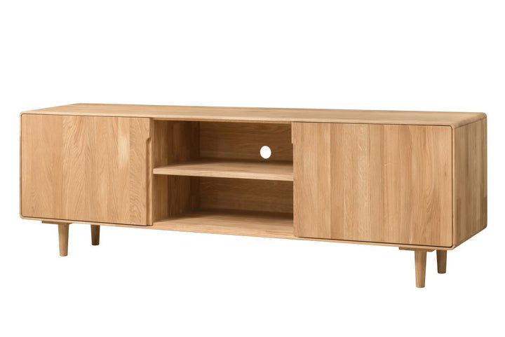 VESKOR Mueble TV Amandi madera maciza  roble mueble  nórdico moderno 