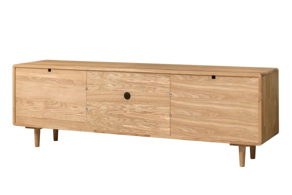 VESKOR Mueble TV Amandi madera maciza  roble mueble  nórdico moderno 