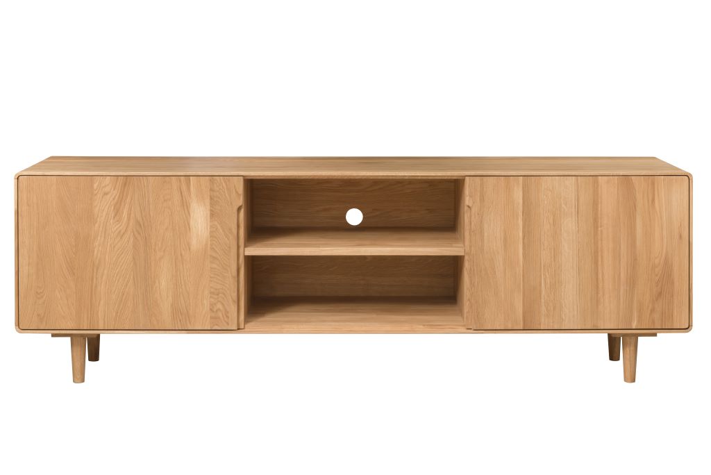 VESKOR Mueble TV Amandi madera maciza  roble mueble  nórdico moderno 