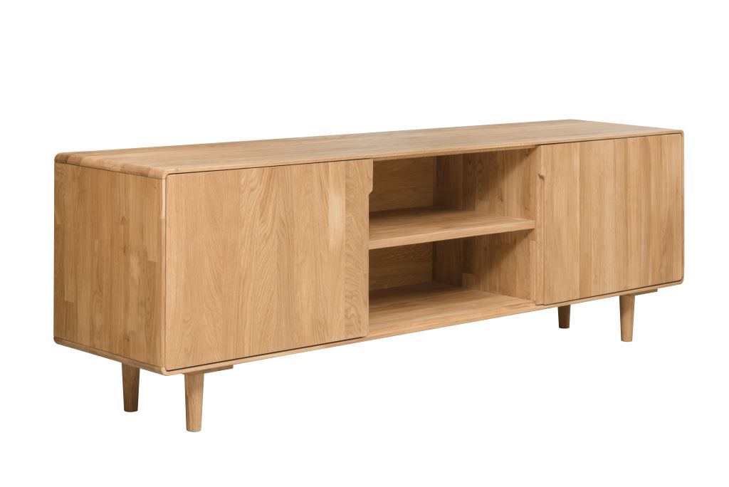 VESKOR Mueble TV Amandi madera maciza  roble mueble  nórdico moderno 