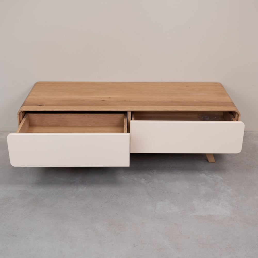 Suporte de TV em madeira maciça OSLO 1, 120x45x36,5 cm. | VESKOR