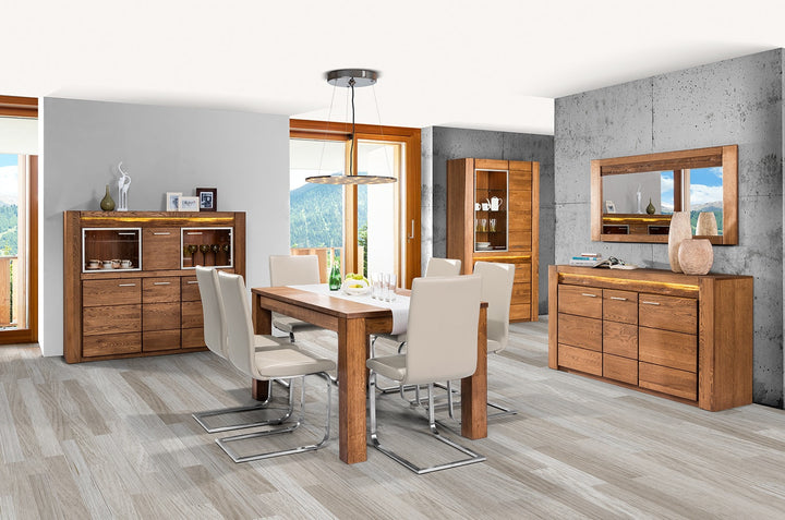 Mesa de jantar extensível em madeira de carvalho VELVET 40, 160-250x90x78 cm | VESKOR