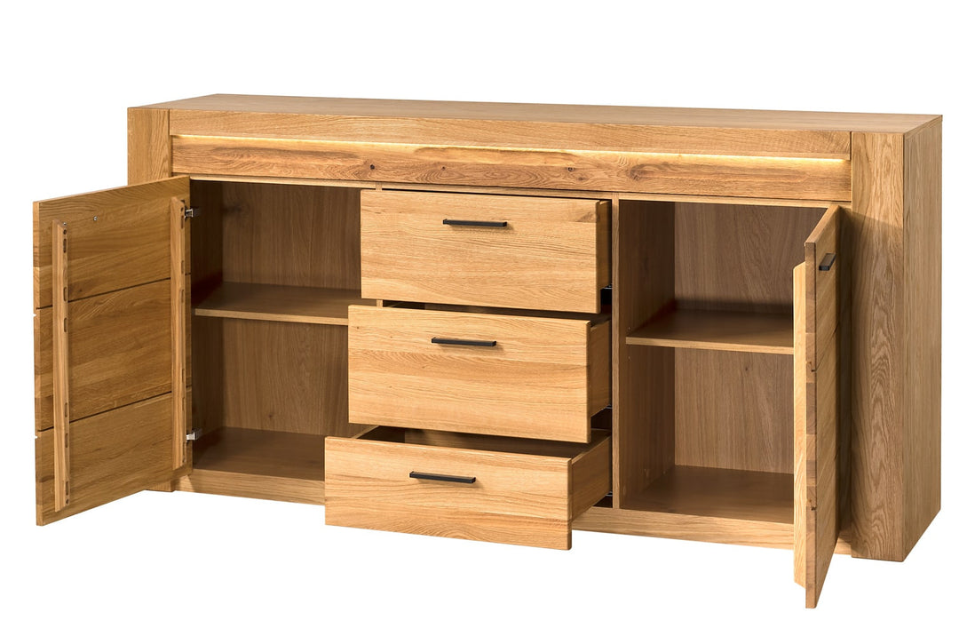 Cómoda em carvalho VELVET 47, 181x42x89 cm | VESKOR