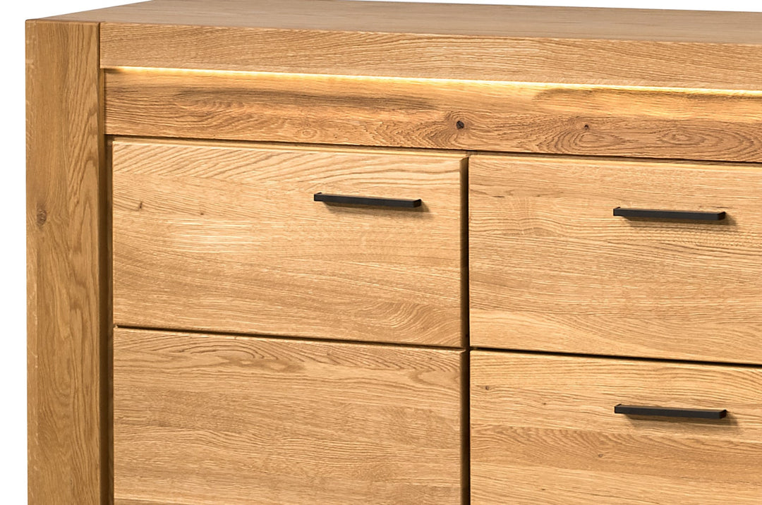 Cómoda em carvalho VELVET 47, 181x42x89 cm | VESKOR