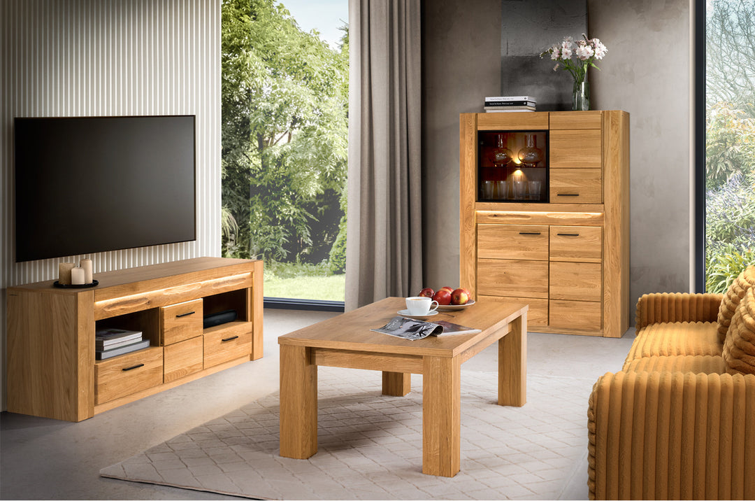 VELVET 15 vitrina em carvalho, 110x42x150 cm | VESKOR