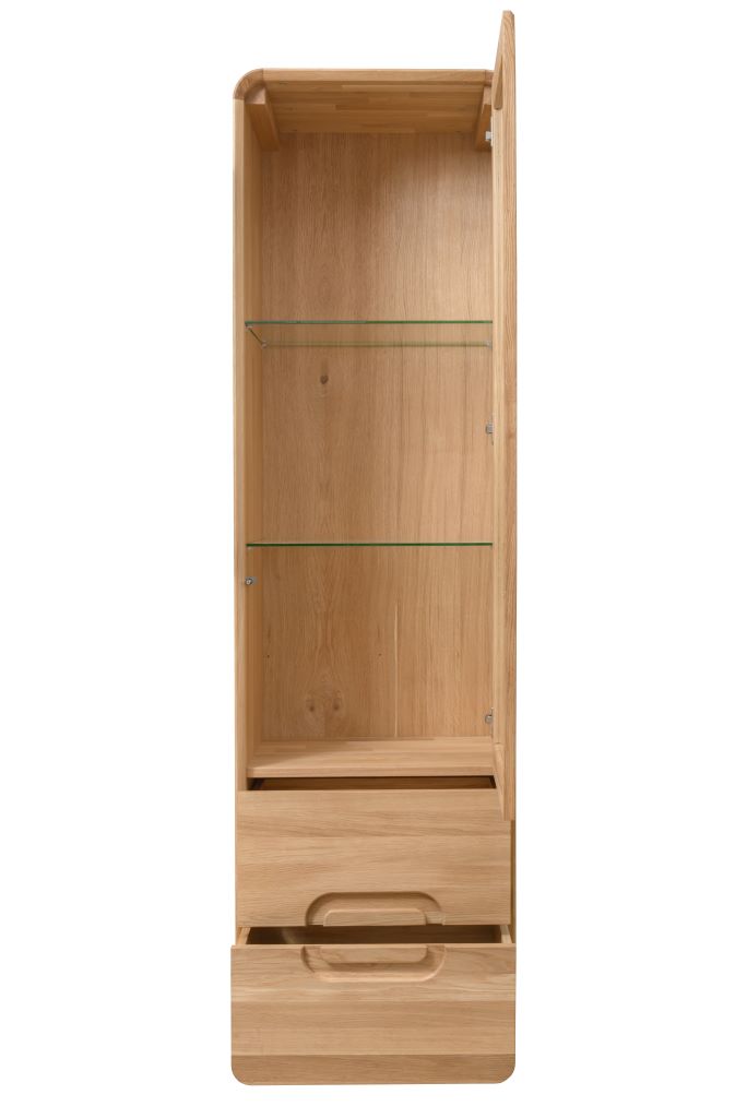 VESKOR Vitrina Deo madeira de carvalho maciço mobiliário nórdico moderno