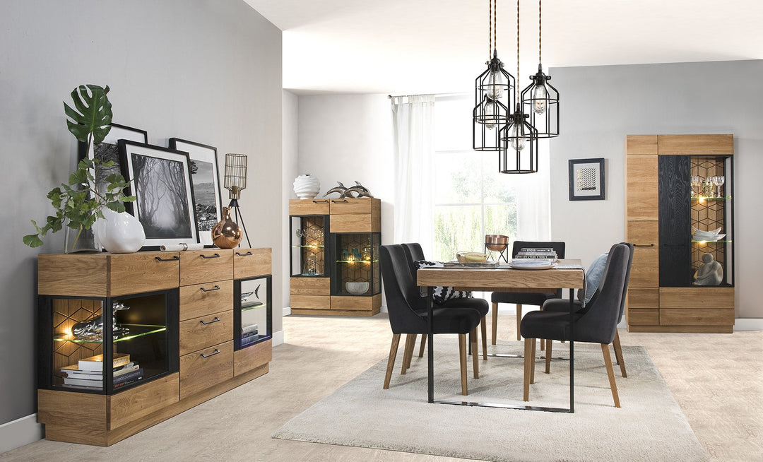  VESKOR Móveis em madeira de carvalho Mozaik, mesas de jantar, vitrinas, aparadores Design nórdico moderno escandinavo 