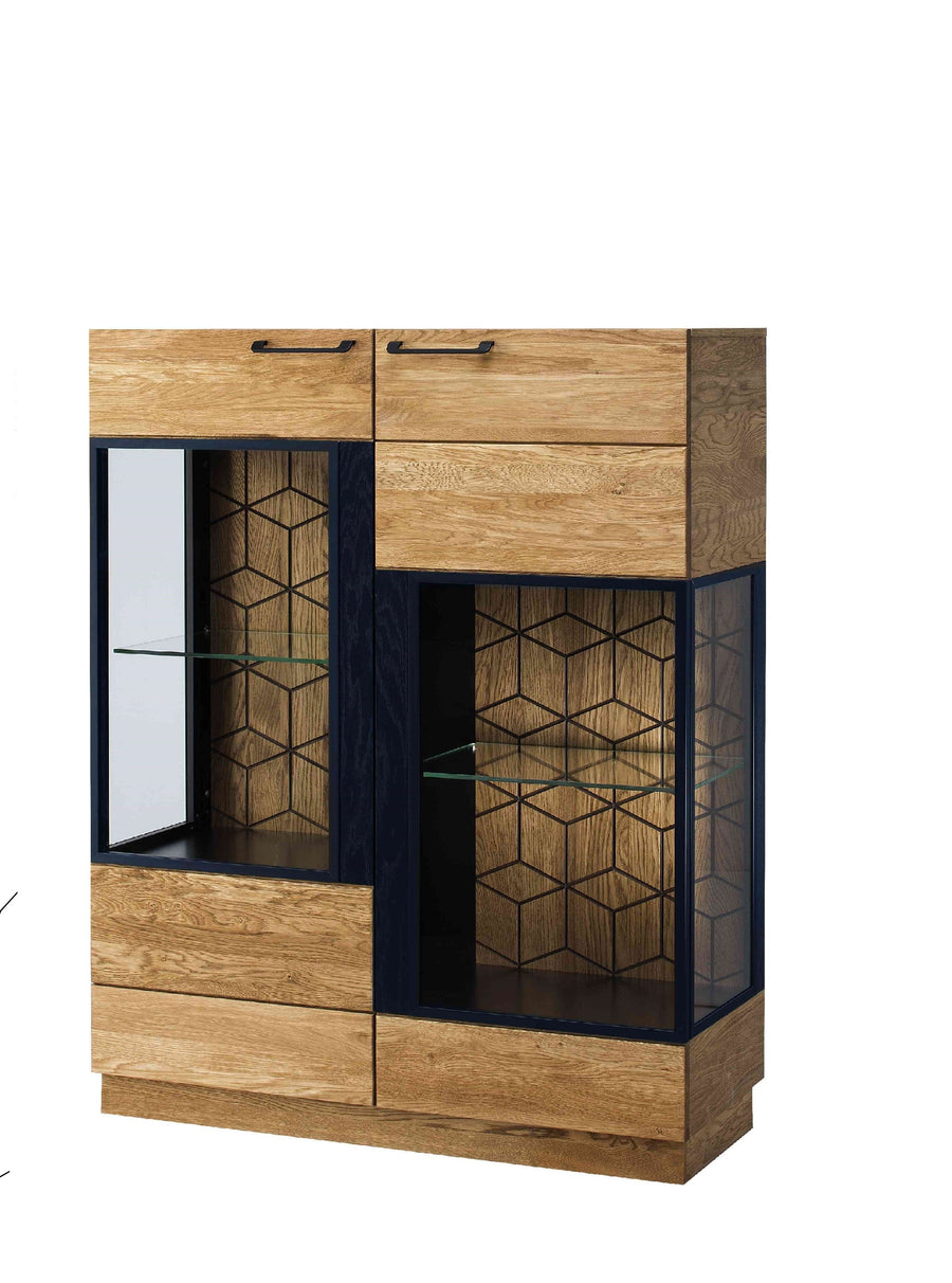 VESKOR Mobiliário em madeira de carvalho Mozaik, vitrina, aparador design nórdico industrial escandinavo moderno