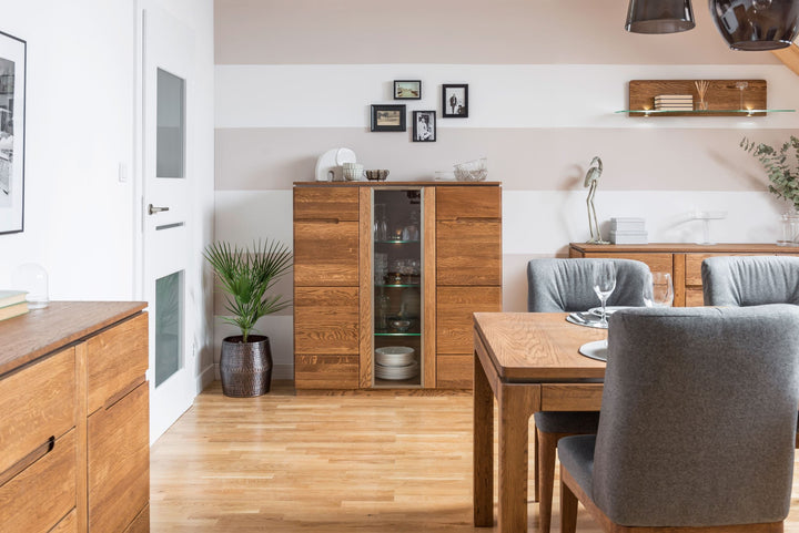 VESKOR Móveis móveis de madeira de carvalho carvalho Montenegro vitrina aparador cómoda mesa de jantar mesa de café design moderno elegante design nórdico