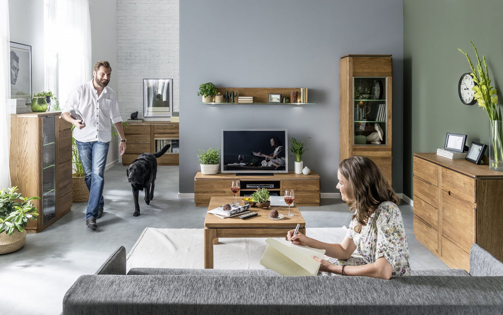 VESKOR Móveis de madeira de carvalho de Montenegro, vitrina, aparador, cómoda, mesa de jantar, mesa de centro, moderno, elegante, design nórdico